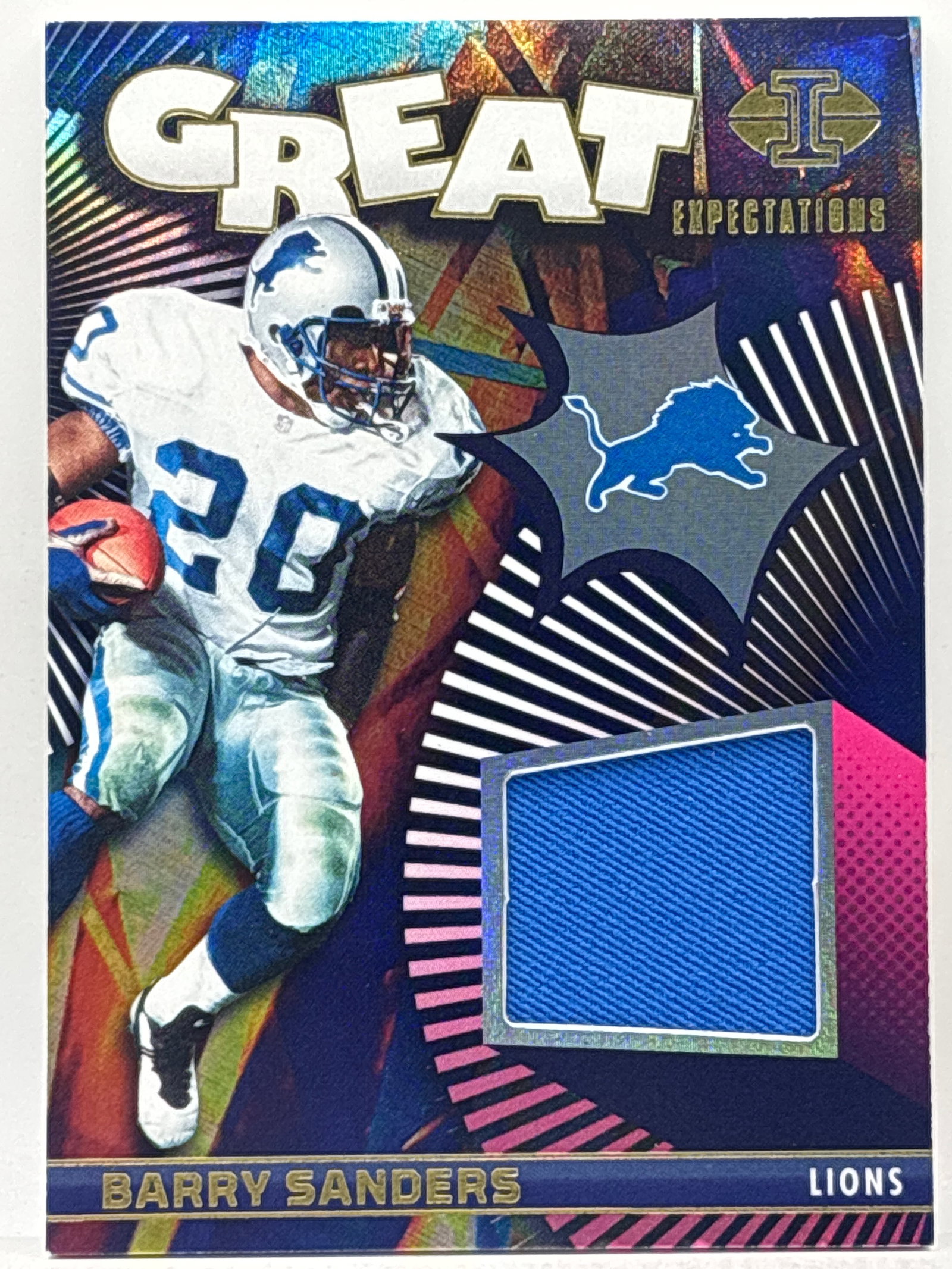 2024 PANINI ILLUSIONS BARRY SANDERS GREAT EXPECTATIONS AUTHENTIC MEMORABILIA PATCH (1 of 3)