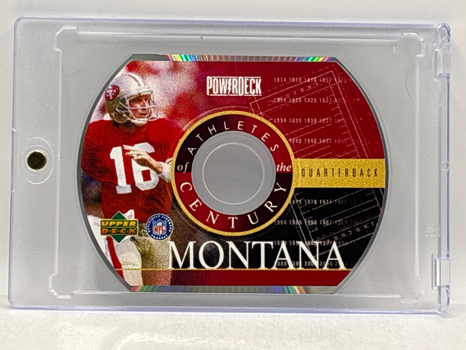VERY RARE 1999 UPPER DECK JOE MONTANA ATHLETES OF THE CENTURY POWER DECK (1 of 3)