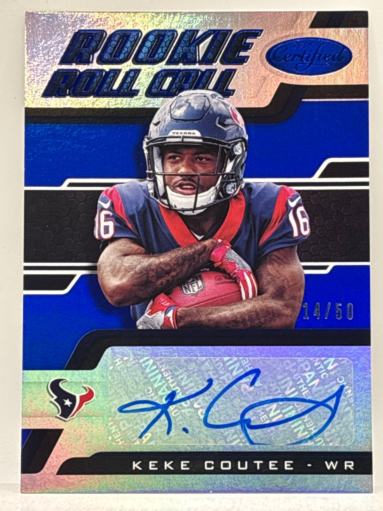 /50 2018 PANINI CERTIFIED KEKE COUTEE AUTOGRAPHED ROOKIE ROLL CALL: THE HOBBY BOX - CHOOSE ARRANGE YOUR OWN SHIPPING WHEN YOU GET YOUR INVOICE FOR CHEAPER SHIPPING
