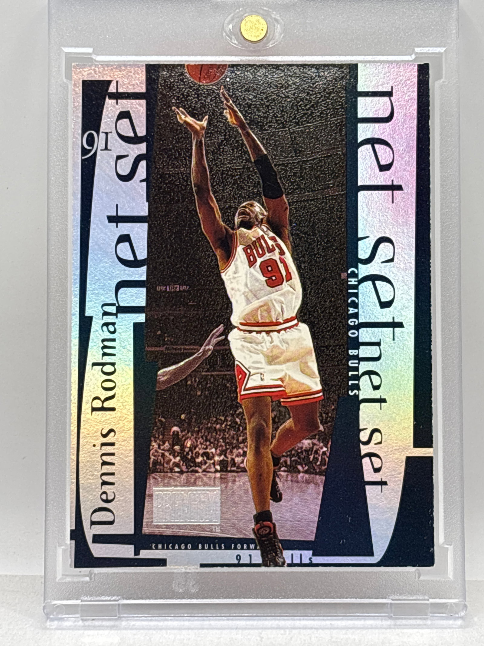 1998 SKYBOX PREMIUM DENNIS RODMAN NET SET HOLO INSERT 6 OF 15: THE HOBBY BOX - CHOOSE ARRANGE YOUR OWN SHIPPING WHEN YOU GET YOUR INVOICE FOR CHEAPER SHIPPING