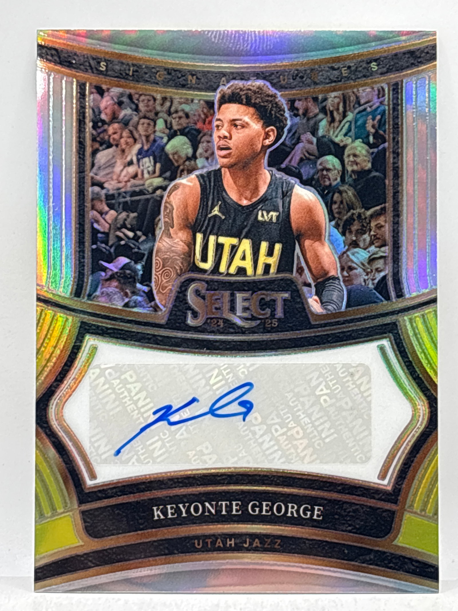 /249 2024-25 PANINI SELECT KEYONTE GEORGE AUTOGRAPHED PRIZM HOLO: THE HOBBY BOX -CHOOSE ARANGE MY OWN SHIPPING WHEN YOU GET YOUR INVOICE FOR CHEAPER SHIPPING CHARGES