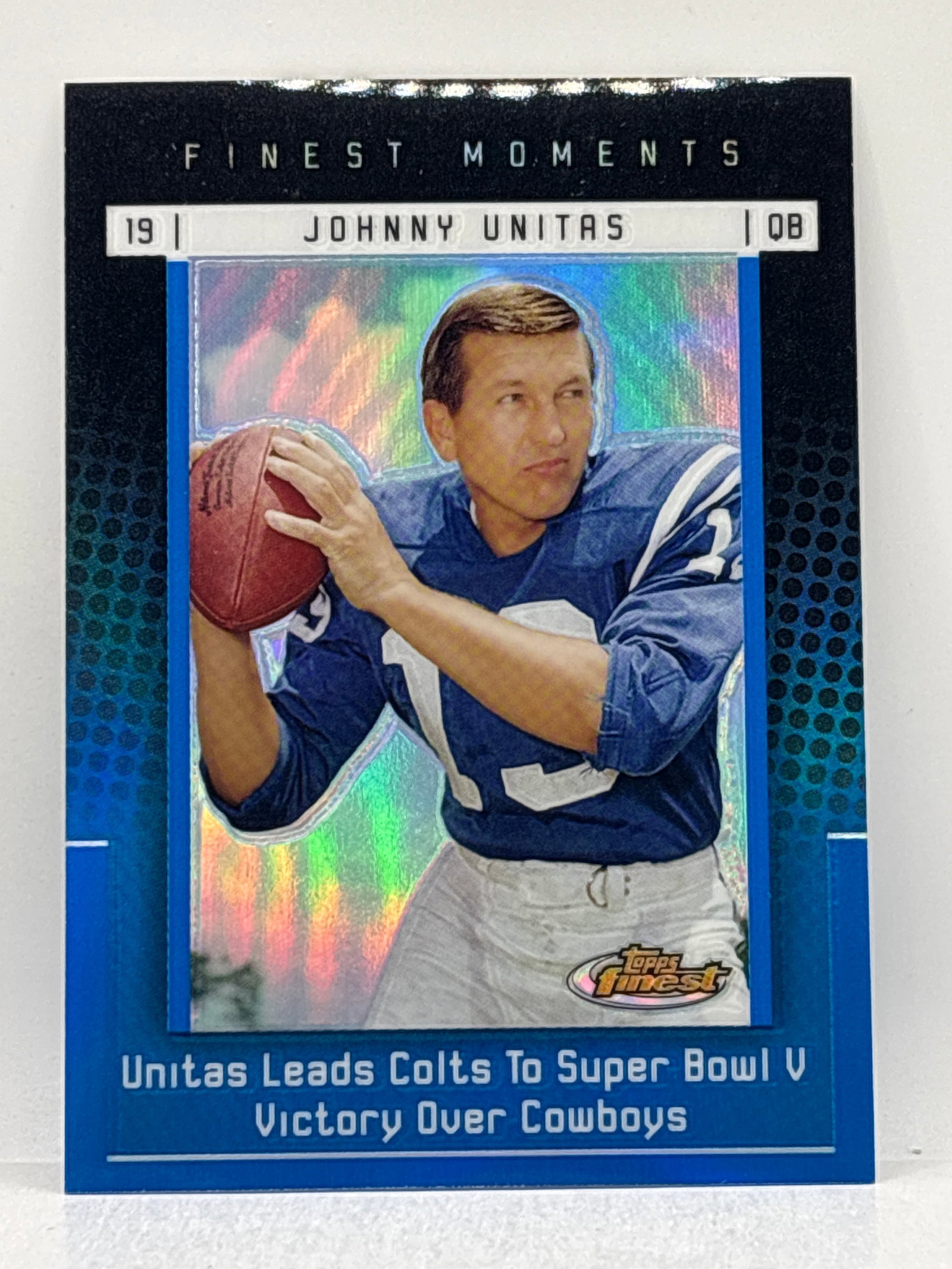 /299 2006 TOPPS FINEST JOHNNY UNITAS FINEST MOMENTS INSERT (1 of 2)