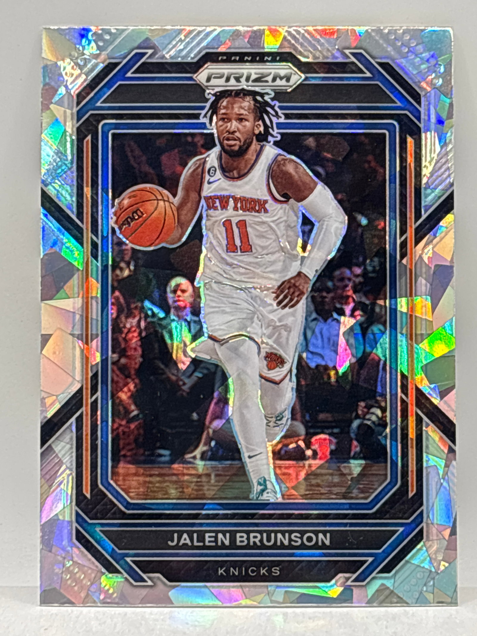 2022-23 PANINI PRIZM JALEN BRUNSON SILVER CRACKED ICE PRIZM HOLO SP: THE HOBBY BOX -CHOOSE ARANGE MY OWN SHIPPING WHEN YOU GET YOUR INVOICE FOR CHEAPER SHIPPING CHARGES