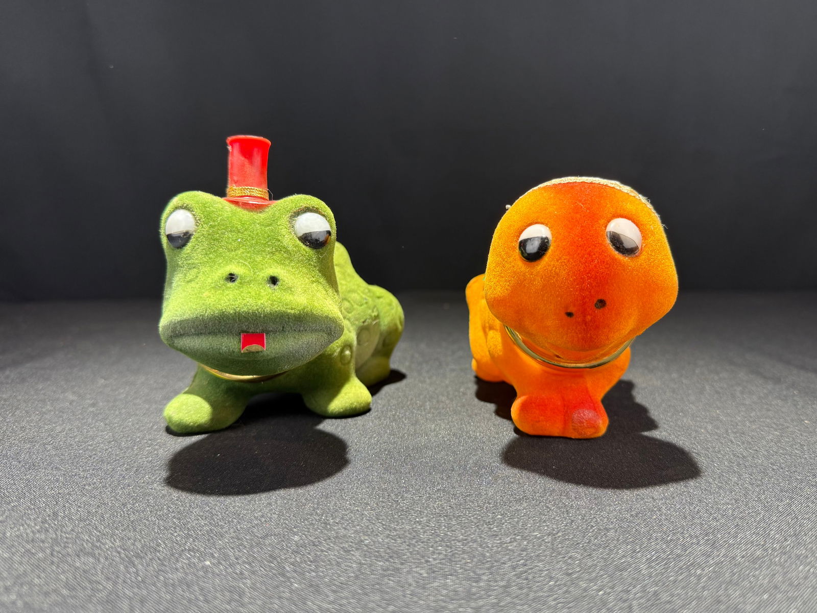 Pair of Flocked  Animal Bobbleheads, circa 1960 (1 of 5)