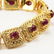 7 CT Cabochon Ruby Gold Bracelet