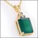 Genuine 4.7 CT Green Agate Diamond Pendant - 2