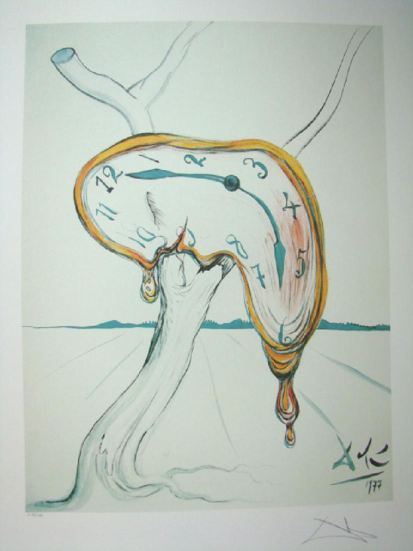 Salvador Dali Lithograph MELTING CLOCKS: Each one made on archival quality paper, facsimile signed and pencil numbered from an edition of 500. Certificate of Authenticity provided.