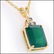 Genuine 4.7 CT Green Agate Diamond Pendant - 2