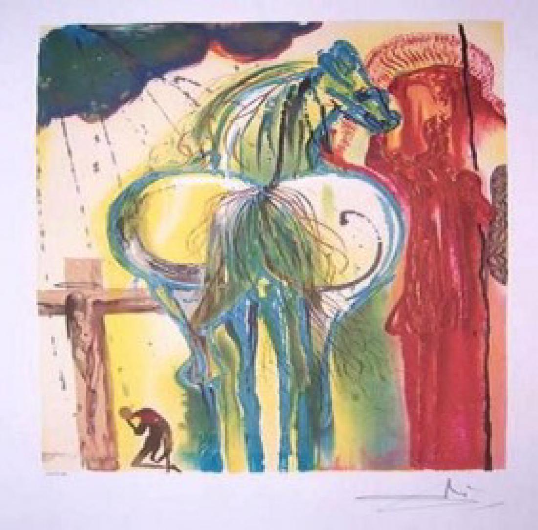 Dali Lithograph CENTURION: Each one made on archival quality paper, facsimile signed and pencil numbered from an edition of 500. Certificate of Authenticity provided. Size:22"x14.5"