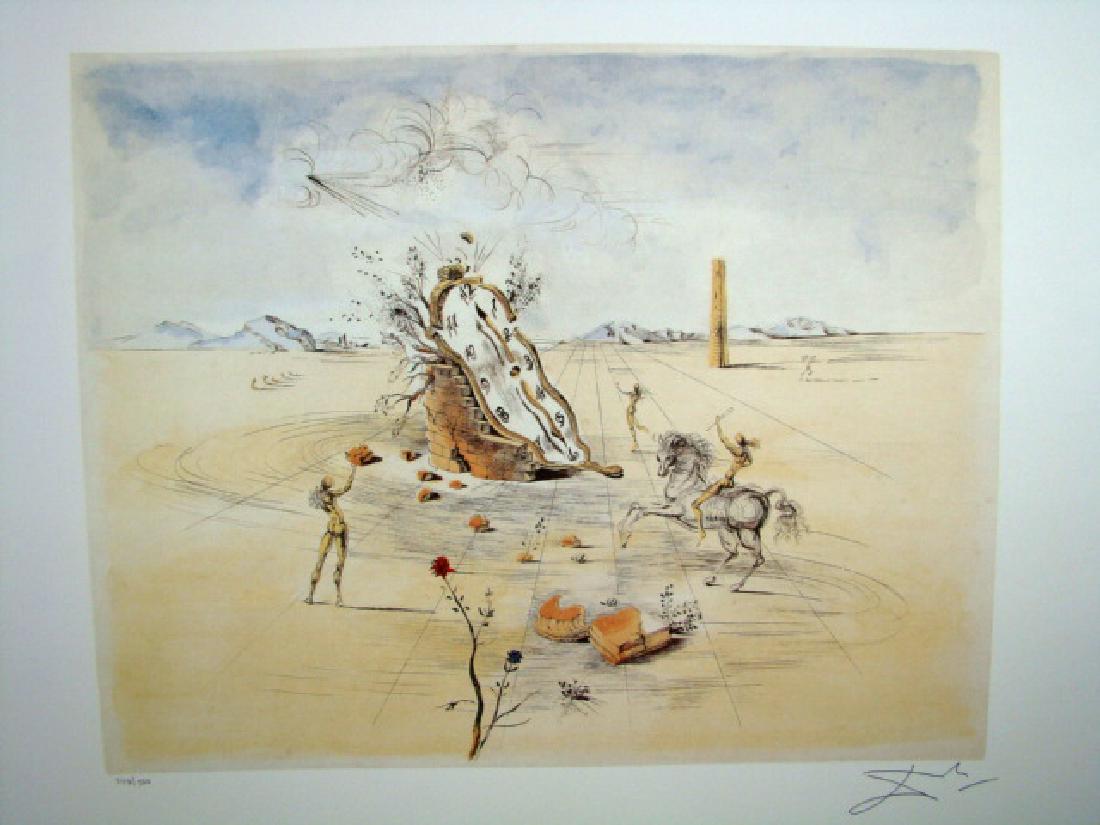 Salvador Dali Lithograph Cosmic Horseman: Each one made on archival quality paper, facsimile signed and pencil numbered from an edition of 500. Certificate of Authenticity provided.