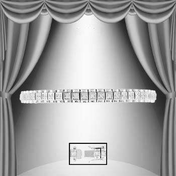 1.83 CTW Diamond Tennis Silver Bracelet: Master jewelers designed your bracelet with 58 single cut diamonds 1.83 carat tw. 11.4 grams of sterling silver layered with platinum rhodium. Length is 7 1/2 inches.