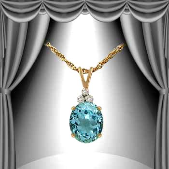 4.38 Cts Amethyst & Diamond Designer Necklace $815: 1 piece of Oval Shape 9x7mm GENUINE Blue Sky Topaz quality AAA no treatment.3 pieces of GENUINE 1.2mm faceted round diamond 0.03 carat Tw, 3.48 grams of base metal with 18K yellow gold.The necklace le