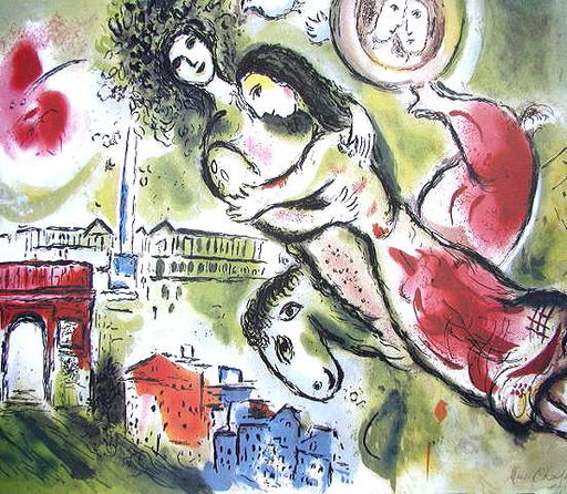 Marc Chagall Signed Litograph Romeo And Juliet Jan 22 2020 U S Auction Gallery In Ca