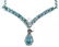 3.20 CT Blue & White Topaz Designer Necklace