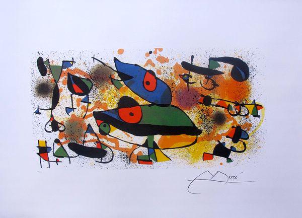 Joan Miro SCULPTURES II Facsimile Signed Lithograph: This is a Joan Miro limited edition lithograph titled Â“SCULPTURES IIÂ”.This piece is facsimile or plate signed on the lower right which means it has a copy of MiroÂ’s signature.Pencil number