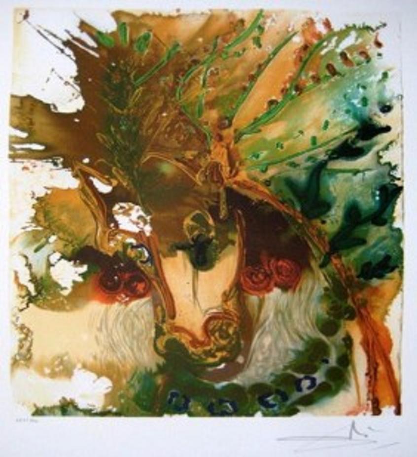 Salvador Dali Ltd Ed. Lithograph "BUCEPHALE": Each one made on archival quality paper, facsimile signed and pencil numbered from an edition of 500. Certificate of Authenticity provided. Size:22"x14.5"