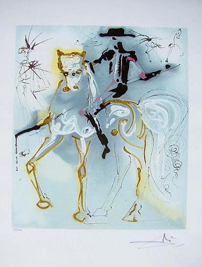 Salvador Dali Lithograph Le Picador: Each one made on archival quality paper, facsimile signed and pencil numbered from an edition of 500. Certificate of Authenticity provided. Size:14"x24.5"