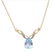 5.09 CT Blue Topaz & Diamond 18KGP Designer Necklace