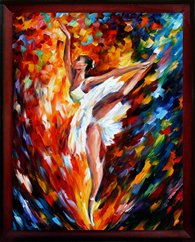 Dance of Feeling Limited Edition Hand Embellished G: 23" x 19" Framed Giclee/Print Hand Embellished on High Quality Artistic Canvas by Leonid Afremov Comes with Certificate of Authenticity