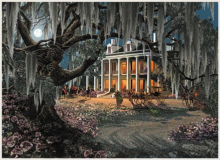 High Quality Hand Signed Print Moonlight and Lace : This High Quality open edition print made on archival high quality paper and hand signed by Roberta Wesley Comes in size:16" x 24"