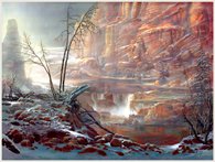 Hand Signed Print Red Rocks by R. Wesley: This High Quality open edition print made on archival high quality paper and hand signed by Roberta Wesley Comes in size:16" x 24"