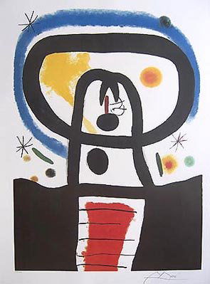Joan Miro EQUINOX Limited Ed. Plate Signed: This is a Joan Miro first edition lithograph titled "EQUINOX". This piece is plate signed and pencil numbered from a limited edition of 500. Measures 33¾" x 26". Printed on high quality archival pape