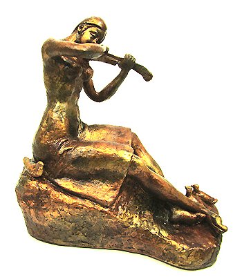 "Touch of Violin" Chinese Silver Plated Sculpture : Don't miss this extremely Hand Made collectable art,Exotic, mystical and sensual,Unique antique style design, excellent carving workmanship, most beautiful and natural color. The silver well polished,