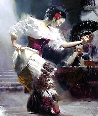 The Dancer Numbered & Signed by Pino: Limited edition Giclee , Hand Signed by Pino & Includes Certificate of Authenticity. Gallery estimate Price : $3500-$5800 Size : 40" x 30" About the Artist: Italian artist, Pino Daeni's art and canvas