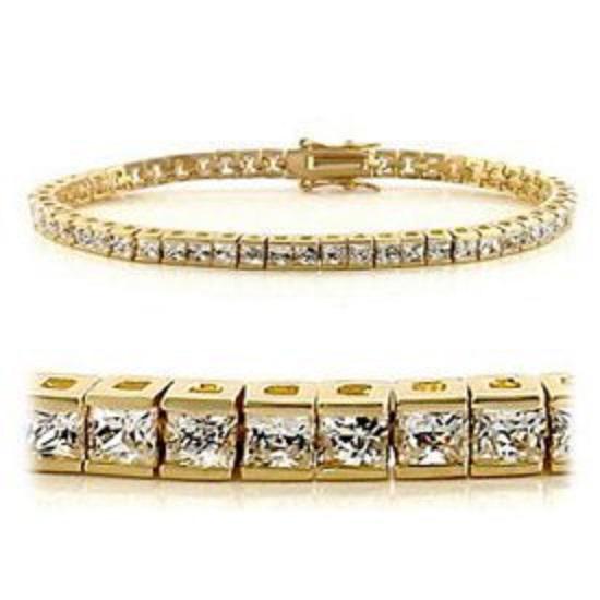0.32 CT Diamond 18KGP Designer Bracelet: 41 Single cut round diamonds Color: I-J & Clarity:I2-I3 No treatment.10.55 grams of base metal layered with 18k yellow gold.Length is 7 1/2 inches.The width is 1/4 inches.