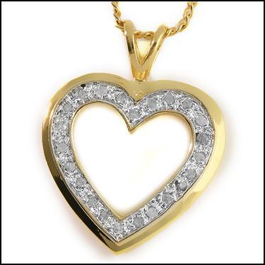 0.18 CtHeart Shape for ever Love Diamond Necklace $925: 23 Round 1.1mm genuine Diamonds H Color & I2 Clarity.6.78 Grams of metal base layered with 18K Gold Plated. No Reserve!