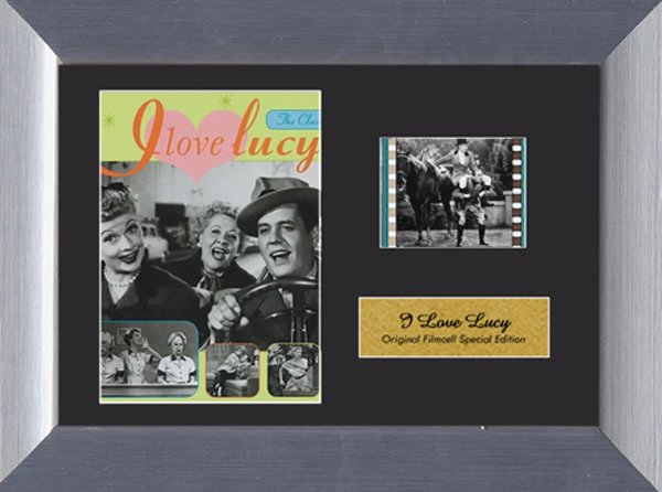 Original Film Cell I LOVE LUCY: This is a brand new fully framed, fully authentic filmcell with a mini poster of Lucille Ball as Lucy, Desi Arnaz as Ricky and Vivian Vance as Ethel. I LOVE LUCY with a genuine cell taken from the ori
