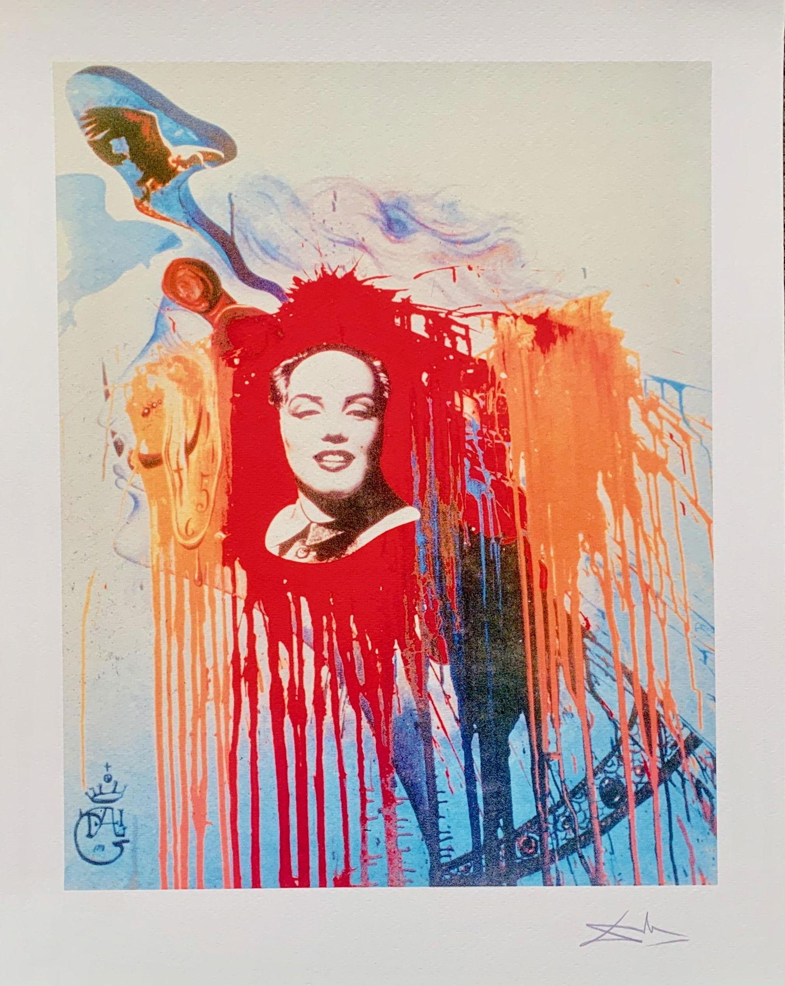 Salvador Dali MARILYN MONROE MAO Signed Giclee: This is a limited edition giclee titled “MAO MONROE” by Salvador Dali.This piece is facsimile signed on the lower right. Pencil numbered from an edition of 375.Paper measures 17? x 13?. Image meas