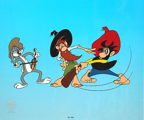 Classic Animation Cel BUGS BUNNY COURT-SHIP: This beautiful limited edition animation cel showcase adorable scenes from memorable classic shorts .The serigrapher applies each color separately ,10.5"x12.5"