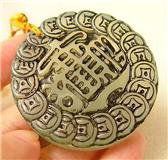 350Ct Royal Antique White Jade Good Blessing: The Royal Cameo Carving Jade Charm was carved from a piece of fine grained Jade gemstone more than 200 years ago. The design is unique and very lovely and the carving is delicately performed. Size: 35