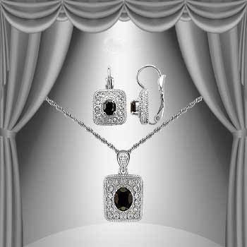 1 CT Sapphire Diamond Set: Master jewelers designed your set with... 1 piece of GENUINE 7X5mm faceted oval Sapphire. 2 pieces of GENUINE 6X4mm faceted oval Sapphire. 1 piece of GENUINE single cut diamond .01 carat tw. 2 grams o