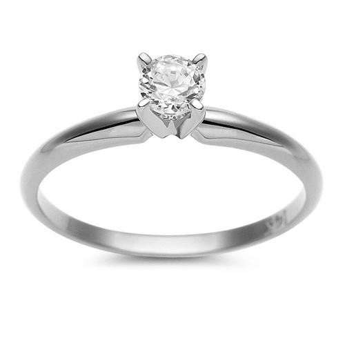 1/3 Carat Round Diamond Solitaire Ring 14K $7,150: 14K White Gold,total item weight 3.0g, Ring Size 7 Appraised for $7,150