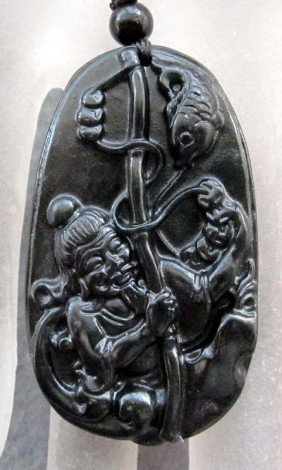 Royal Zhou Dynasty Master Jiang Fishing Pendant: Royal Jade Zhou Dynasty Master Jiang Fishing Pendant. Size : 48mm x 28mm The Chinese love jade because of not only its beauty, but also more importantly its culture, meaning and humanity, as Confucius