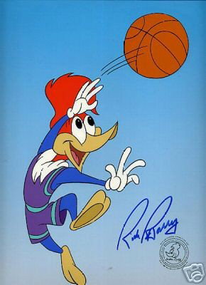 WOODY WOODPECKER BASKETBALL RICK BARRY SIGNED: WOODY WOODPECKER BASKETBALL RICK BARRY SIGNED LTD CEL WALTER LANTZ WOODY WOODPECKER BASKETBALL SIGNED RICK BERRY TITLE: BASKETBALL MEDIUM: ORIGINAL HAND PAINTED LIMITED EDITION CEL EDITION SIZE: 2500 