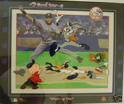 DEREK JETER WHAT'S UP DOC BUGS BUNNY LTD ED: DEREK JETER WHAT'S UP DOC BUGS BUNNY LIMITED EDITION CEL Media: Sericel Sizes: 13 1/2" x 16 1/2" Edition Size 2000 Title: What's up doc