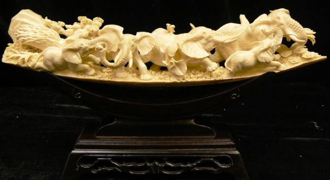 8: Hand Carved Mammoth Ivory Five Elephants Very Rare - Feb 27, 2011 ...