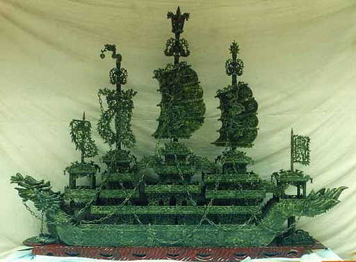 1 Largest Jade Dragon Boat On Earth Very Rare