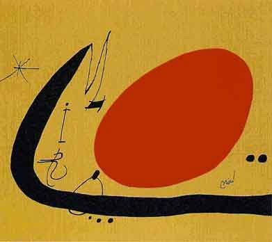 Joan Miro MA DE PROVERBIS Signed in the Stone Litho: This is a Joan Miro lithograph titled "Ma de Proverbis" (1970). Medium: Lithograph on Cloth Paper. Plate Signed in the stone. Paper Size: 27" x 30¼"