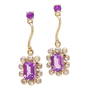 4.68 CT Amethyst & Diamond Designer Earrings $1,170
