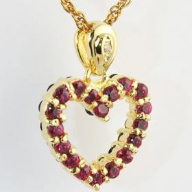Genuine 2 CT Ruby Sapphire Diamond 18K Pendant: Master jewelers designed your Pendant with 18 piece of GENUINE 3X3mm faceted sapphire. 18 piece of GENUINE 3X3mm faceted rubies. set in fine 925 sterling silver and layered with 18K Gold. The length i