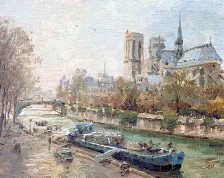 Thomas Kinkade Notre Dame, Paris: Signed by the Artist Paper Lithograph Limited Edition Includes Official Thomas Kinkade Certificate of Authenticity •8x10