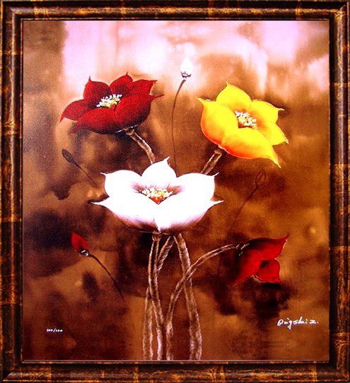 Limited Edition Framed Hand Signed Giclee by Qings: Hand signed Giclee measuring 24" x 28", Limited edition numbered to 100, comes with certificate of authenticity, Framed and ready to hang.