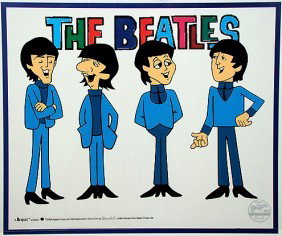 Limited Edition Sericel THE BEATLES "Casual": Based on the Saturday Morning cartoon series The Beatles. Includes Certificate of Authenticity, and has the official DenniLu Company Stamp. Size: 14"x14"