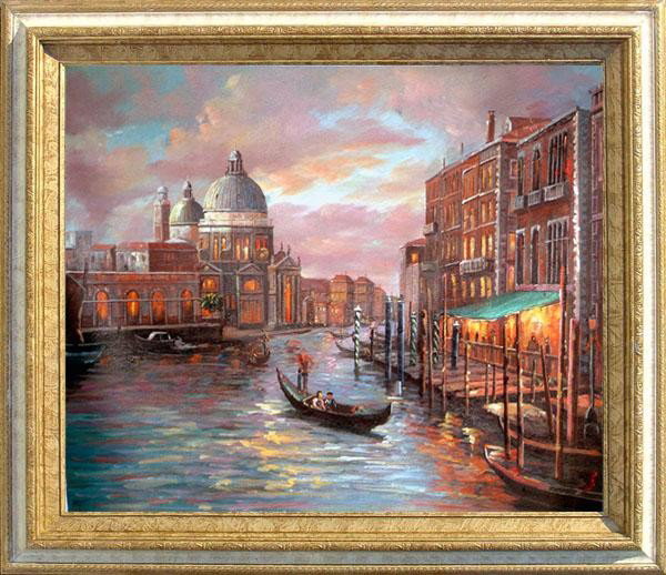 Framed Oil Painting on canvas - Romantic Dreams: This is a striking piece that has been hand painted and signed by the artist. Painted with soft colors that fuse together to create a peaceful and reflective piece, the realism and accuracy seen in th