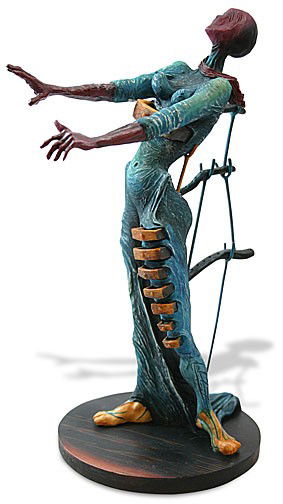 Dali WOMAN WITH DRAWERS Sculpture: This is a sculpture entitled "BURNING GIRAFFE (WOMAN WITH DRAWERS)" by Salvador Dali. This is a highly collectible, quality, resin sculpture with hand-painted color details, matte and glossy finish. G