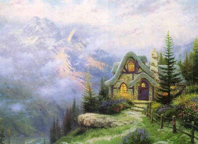 Thomas Kinkade Sweetheart Cottage III: Signed by the Artist Paper Lithograph Limited Edition Includes Official Thomas Kinkade Certificate of Authenticity •18x24